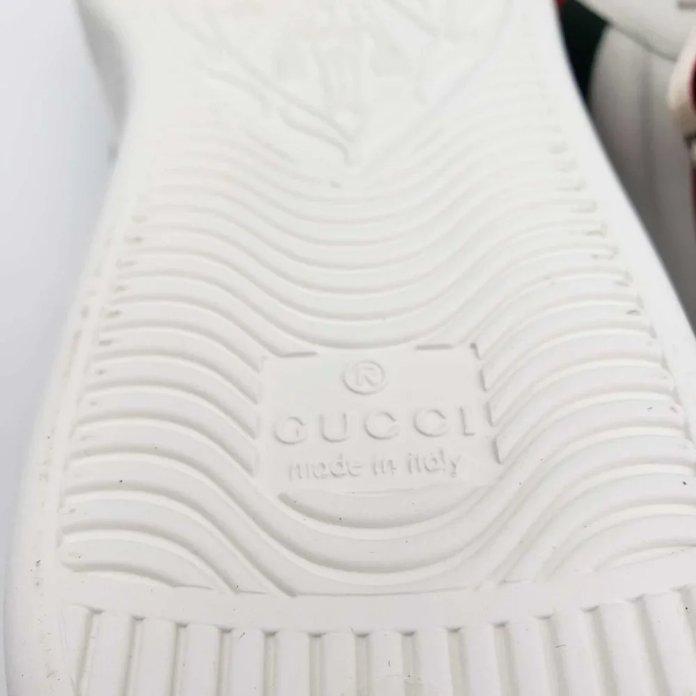 100% Authentic Gucci Ace Stripe High Top Sneaker Unisex - Picture 9 of 11
